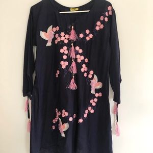 Akhrot- embroidered tassel kurta